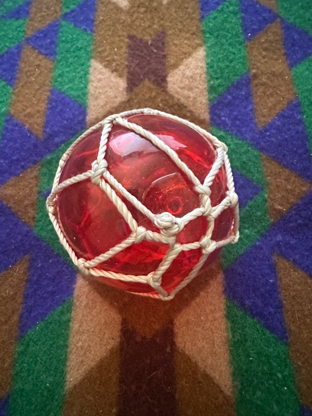 Red Glass float- - Picture 3 of 3